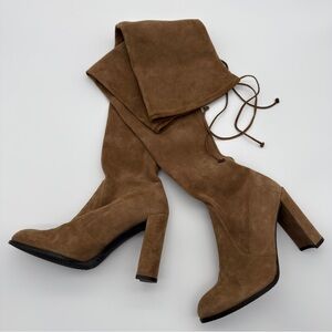 Stuart Weitzman Tan Suede Knee-High Boots 8.5